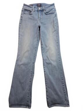 NYDJ Marilyn Straight Light Wash Blue Jeans